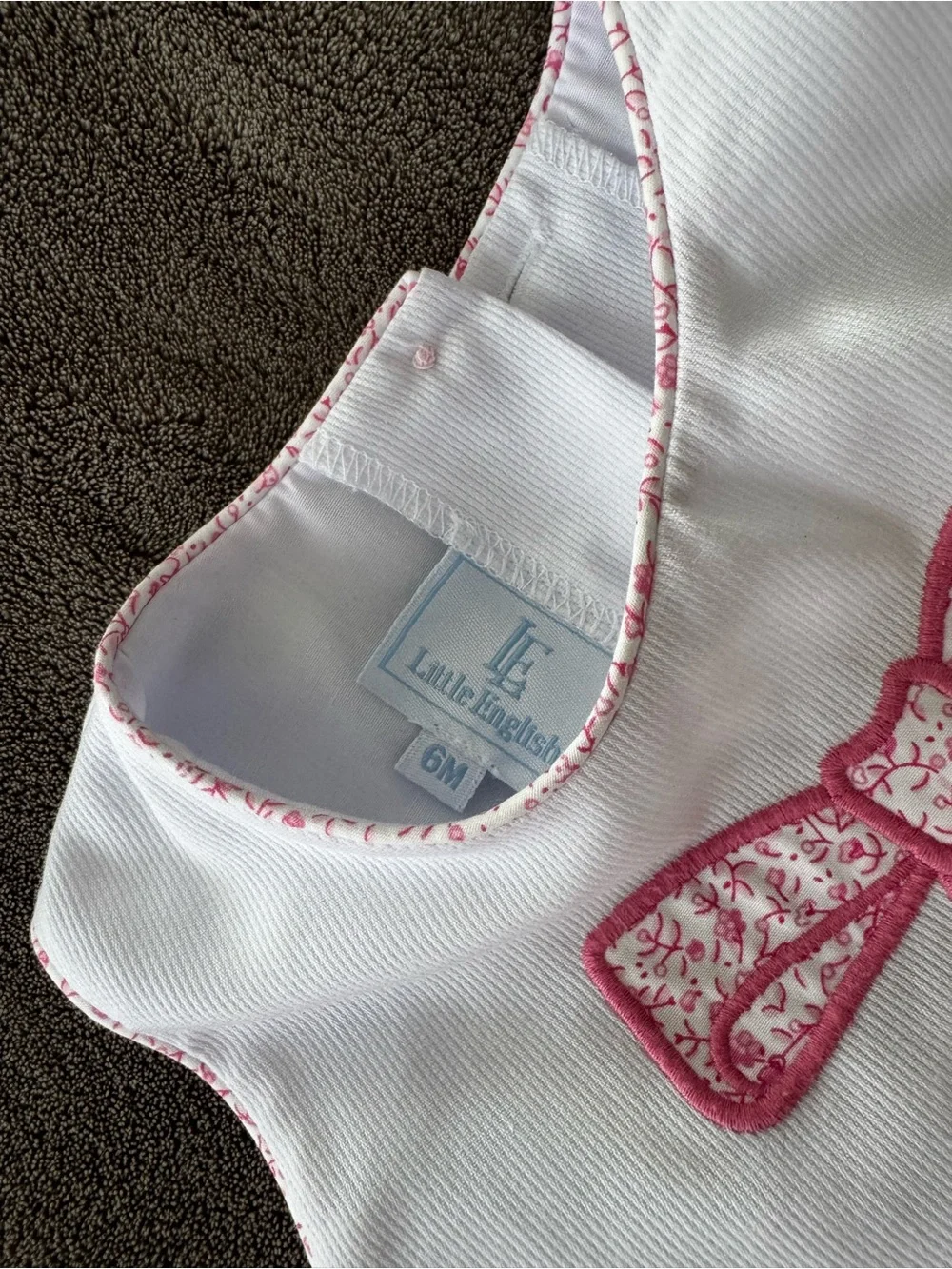 Little English smocked pink bubble set - Picture 6 of 6